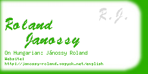 roland janossy business card